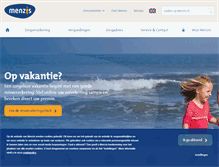 Tablet Screenshot of menzis.nl